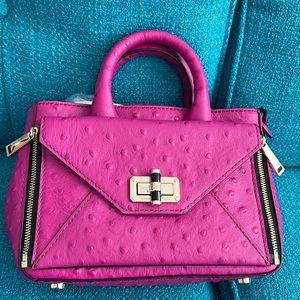 Dvf bag bright pink w detachable wallet new
